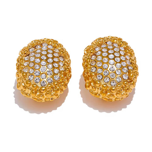 Zircon Clip Earrings