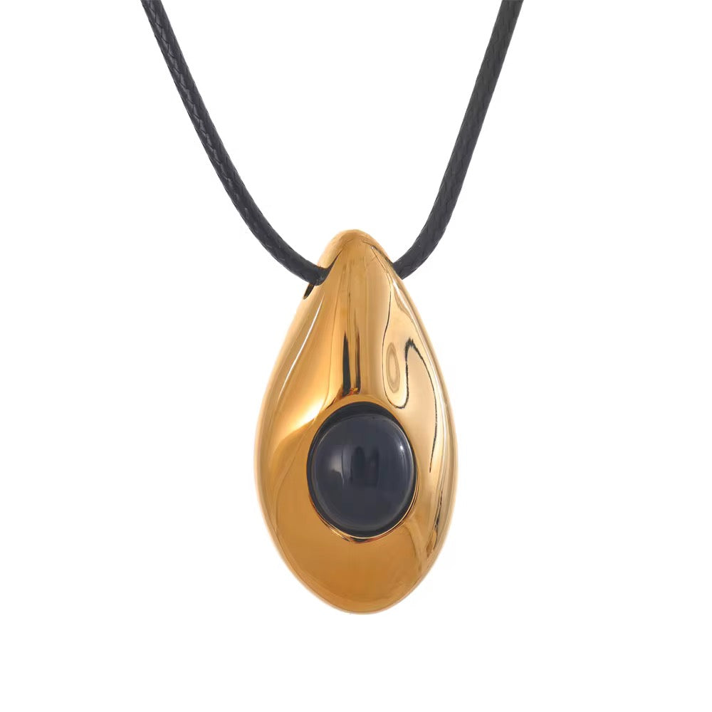 Onyx Drop Necklace